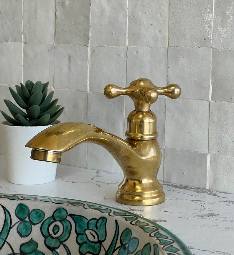 Moroccan Faucet in Unlacquered Brass - Handmade Moroccan Faucet - Brass Faucet #2