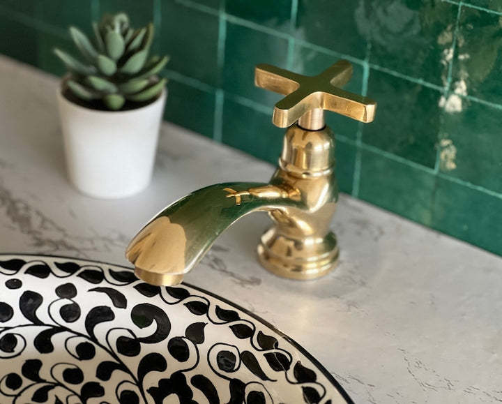 Moroccan Faucet in Unlacquered Brass - Handmade Moroccan Faucet - Brass Faucet #3