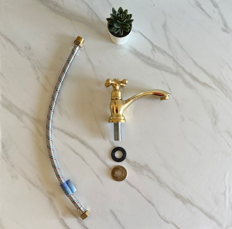 Moroccan Faucet in Unlacquered Brass - Handmade Moroccan Faucet - Brass Faucet #2