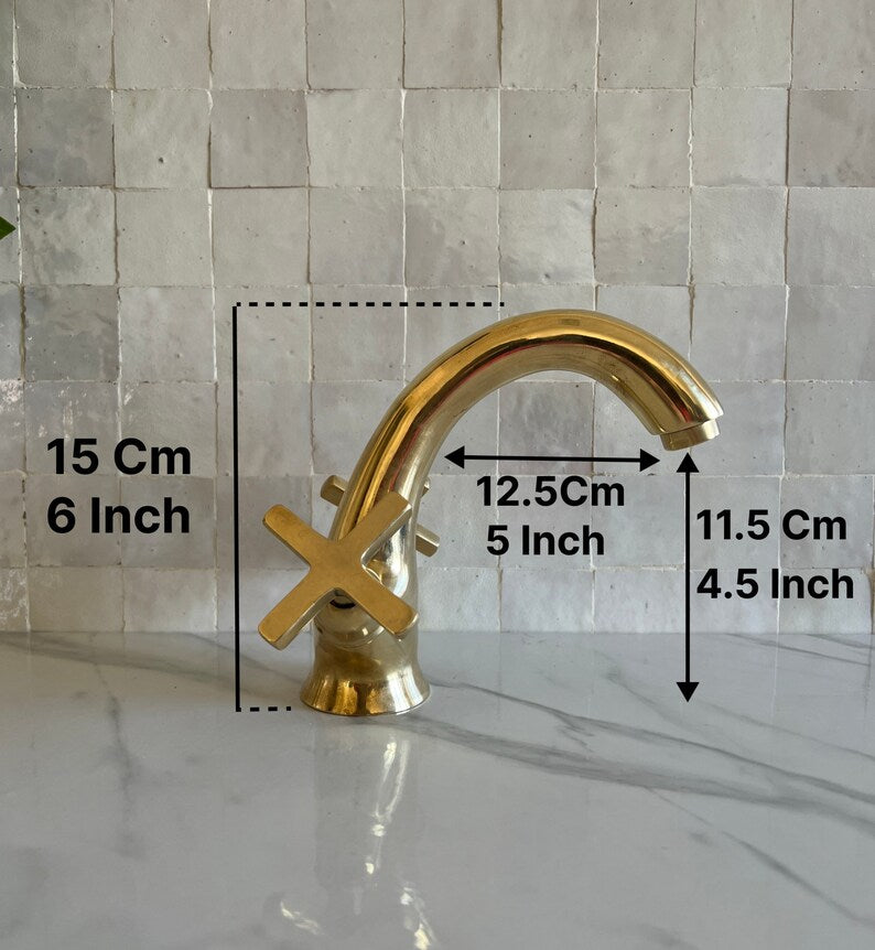 Moroccan Faucet in Unlacquered Brass - Handmade Moroccan Faucet - Brass Faucet #4