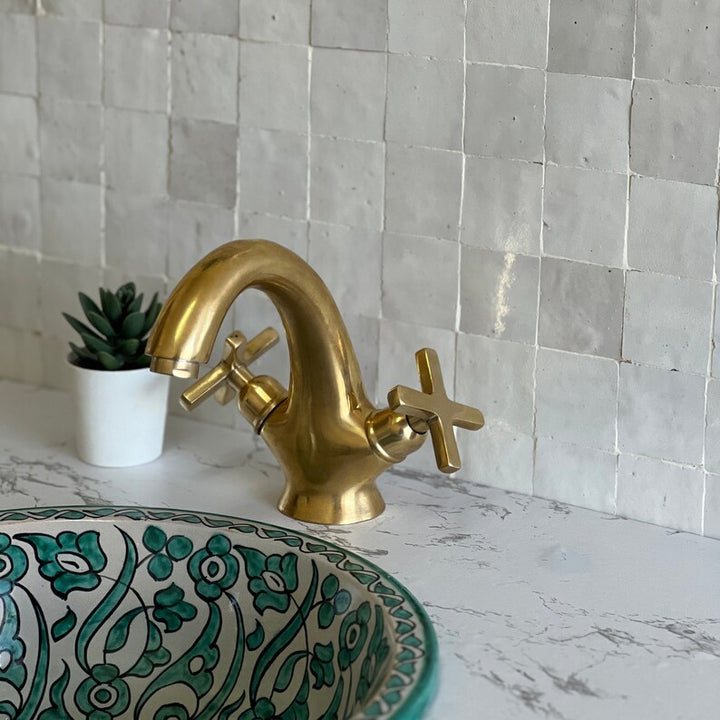 Moroccan Faucet in Unlacquered Brass - Handmade Moroccan Faucet - Brass Faucet #4