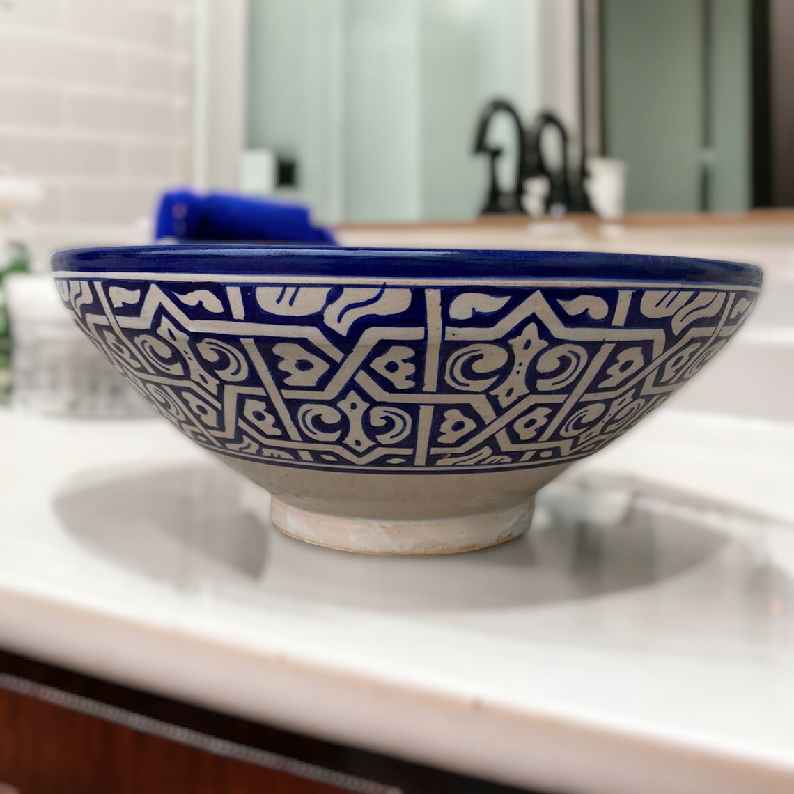 Handmade Moroccan Ceramic Sink #92