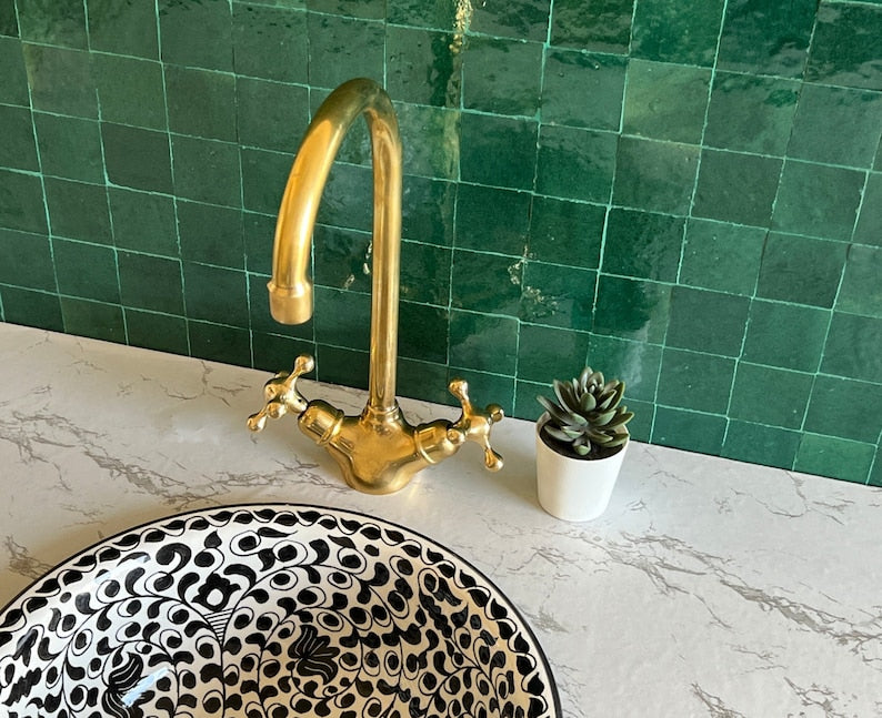 Moroccan Faucet in Unlacquered Brass - Handmade Moroccan Faucet - Brass Faucet #5