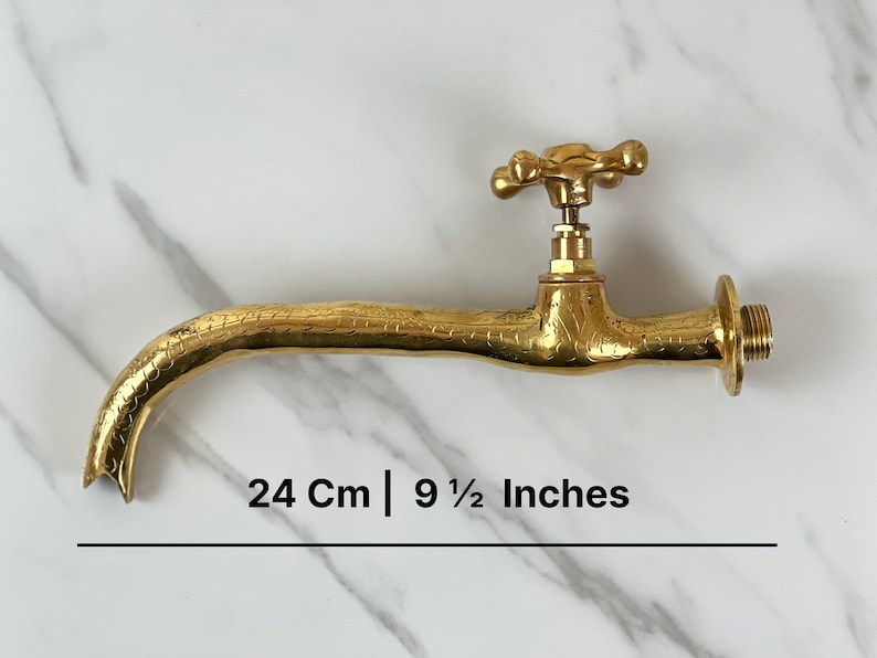 Moroccan Faucet in Unlacquered Brass - Handmade Moroccan Faucet #6