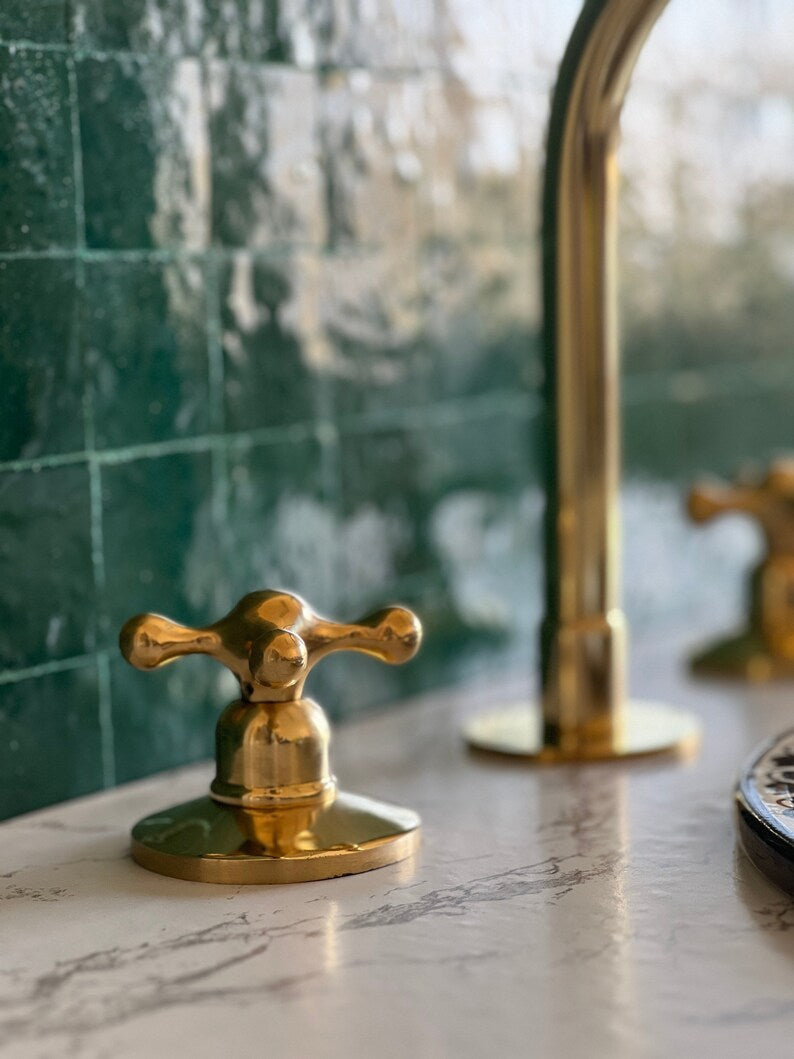 Moroccan Faucet in Unlacquered Brass - Handmade Moroccan Faucet #7