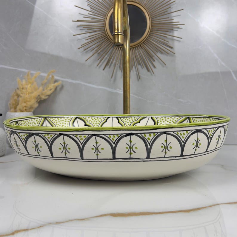 Handcrafted Oval Ceramic Sink #5