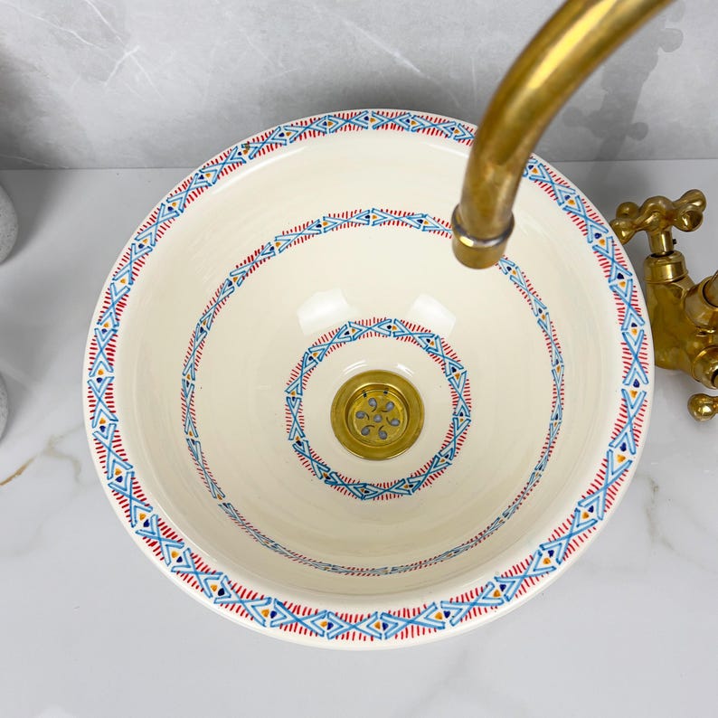  Handmade Moroccan Ceramic Sink #56
