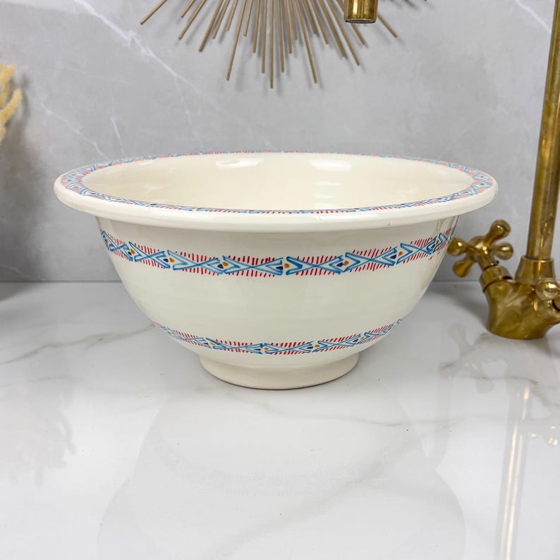  Handmade Moroccan Ceramic Sink #56