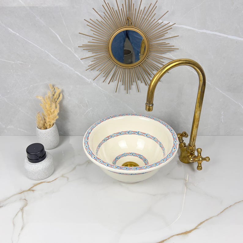  Handmade Moroccan Ceramic Sink #56