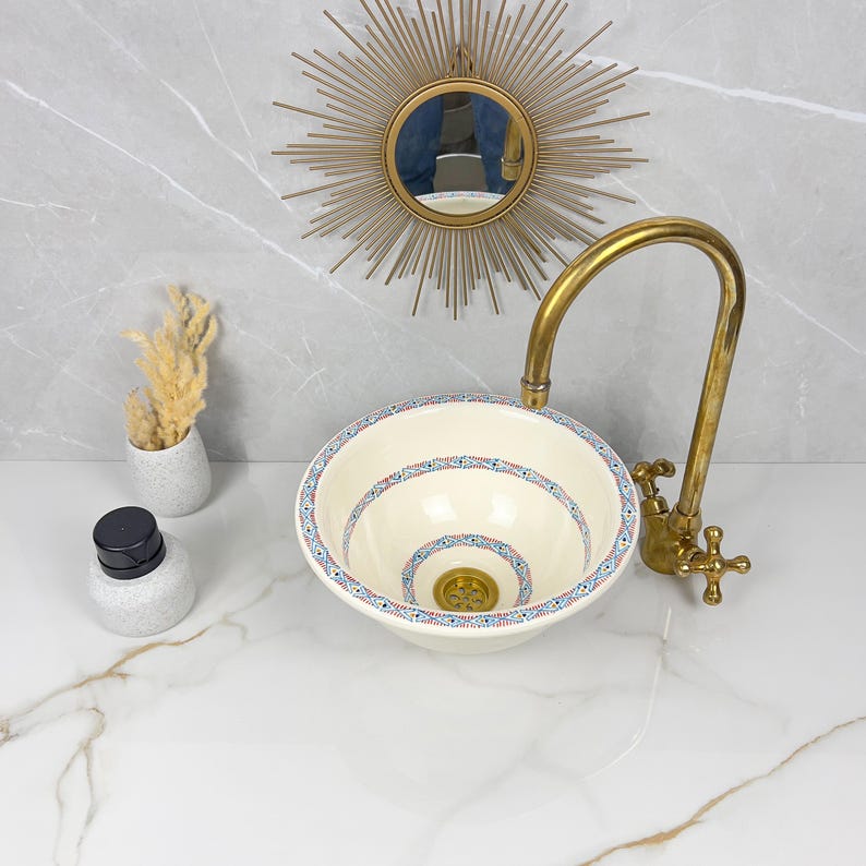  Handmade Moroccan Ceramic Sink #56