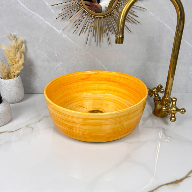  Handmade Moroccan Ceramic Sink #56