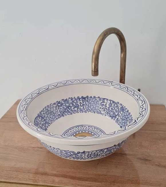 Handmade Moroccan Ceramic Sink #231