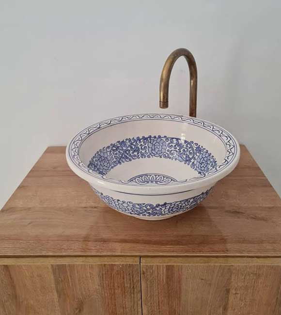 Handmade Moroccan Ceramic Sink #231