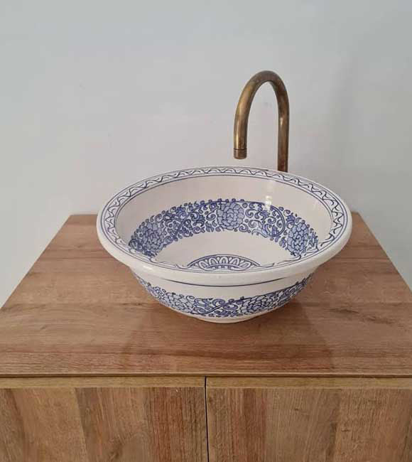 Moroccan sink | moroccan ceramic sink | bathroom sink | moroccan sink bowl #231