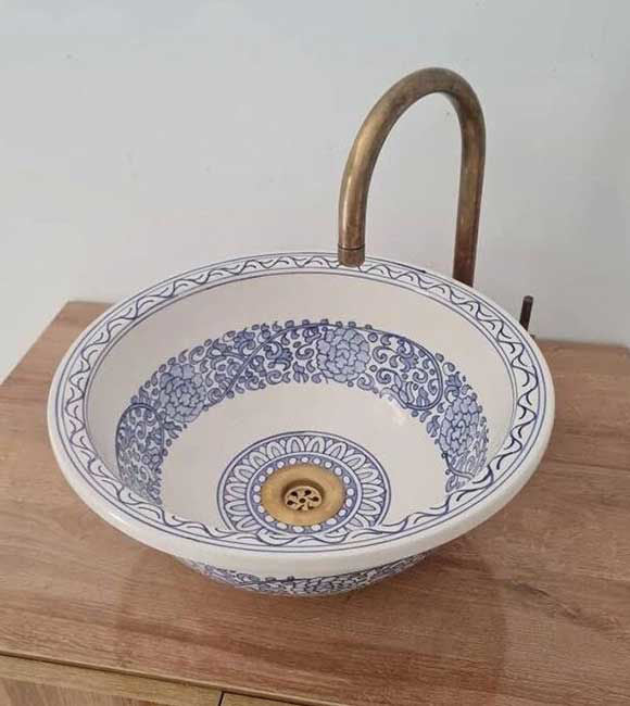 Handmade Moroccan Ceramic Sink #231