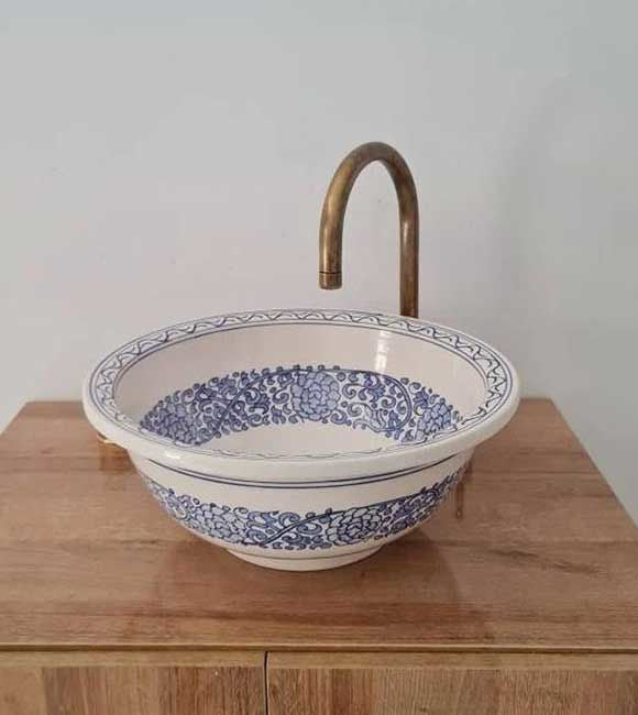 Handmade Moroccan Ceramic Sink #231