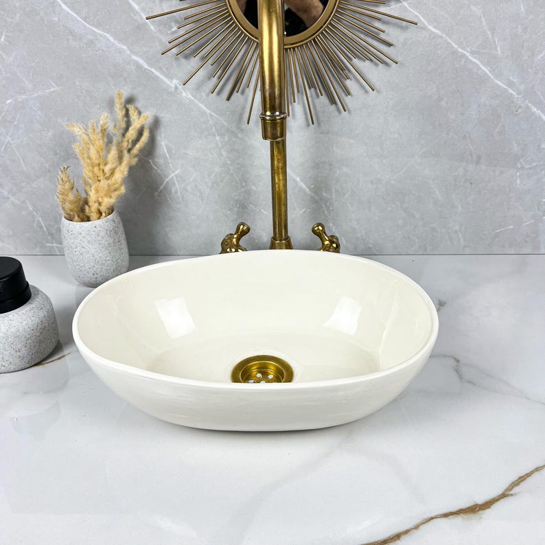 Handcrafted Oval Ceramic Sink #5