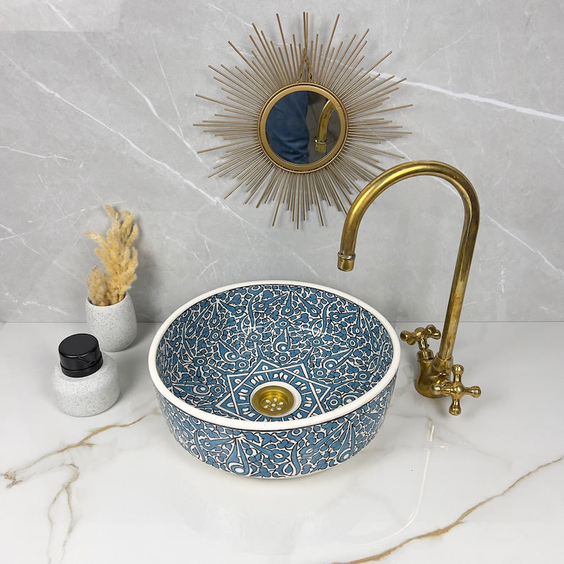  Handmade Moroccan Ceramic Sink #56