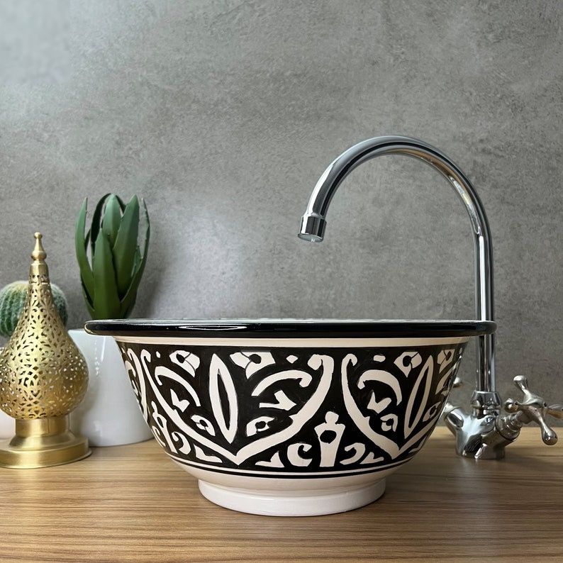 Handmade Moroccan Ceramic Sink #185MB