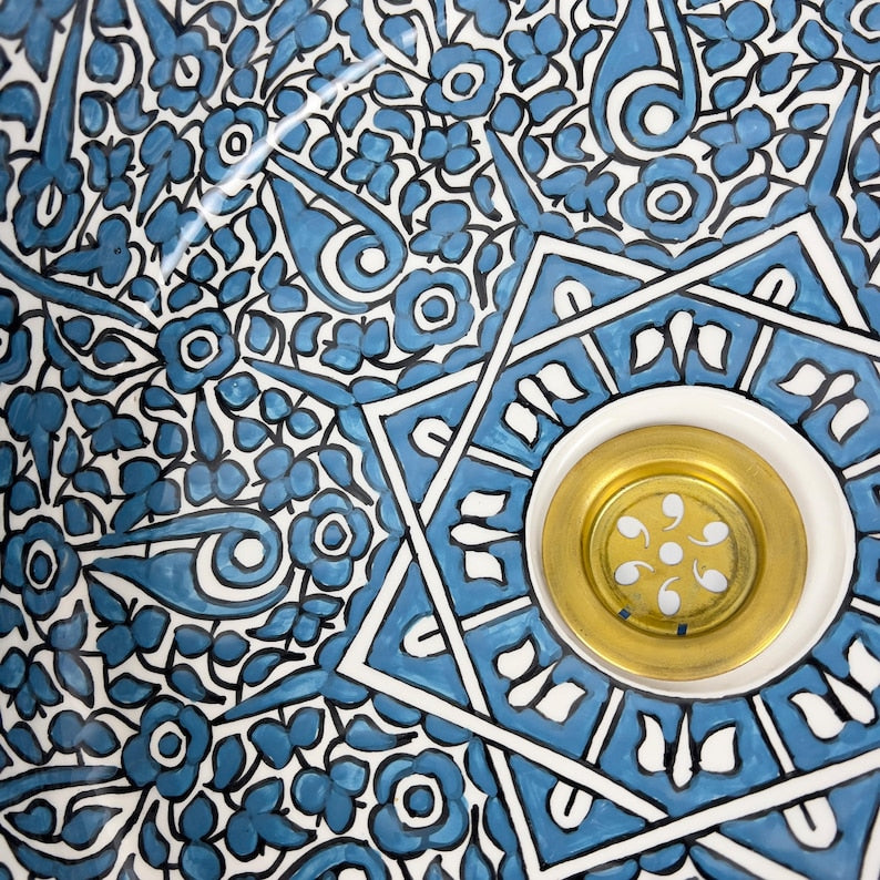  Handmade Moroccan Ceramic Sink #56