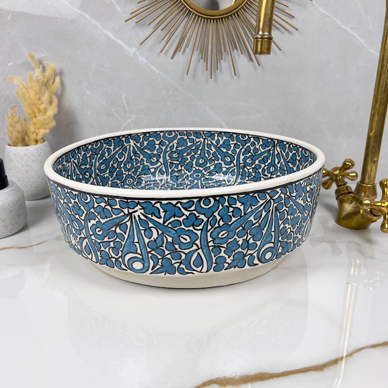  Handmade Moroccan Ceramic Sink #56