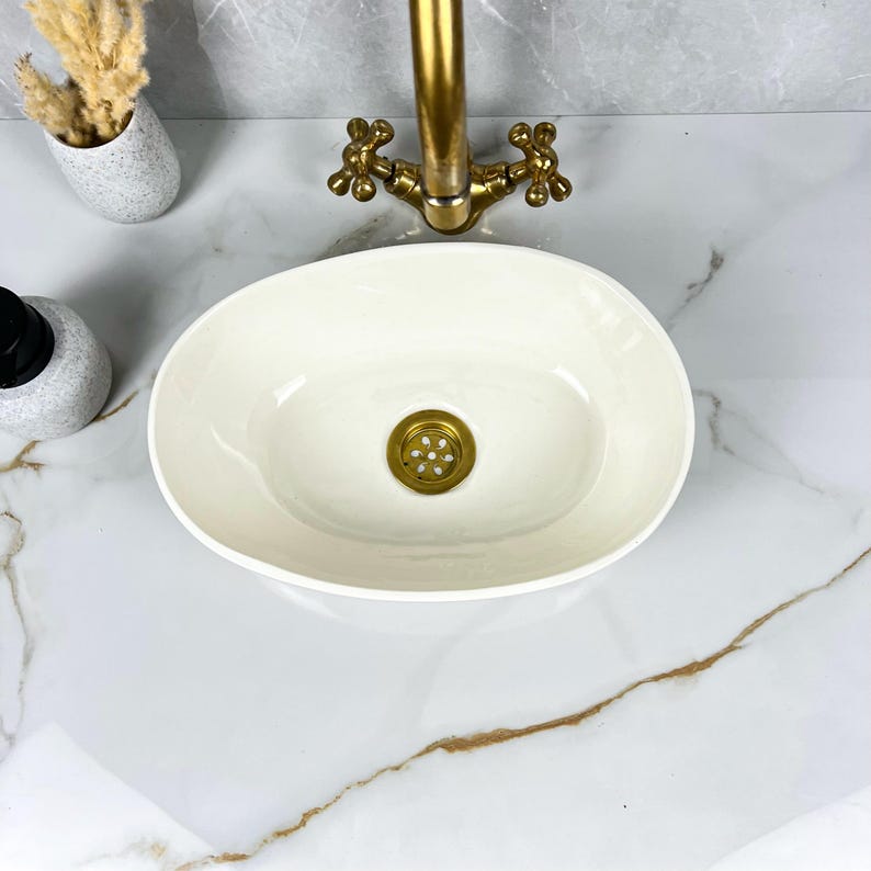 Handcrafted Oval Ceramic Sink #5