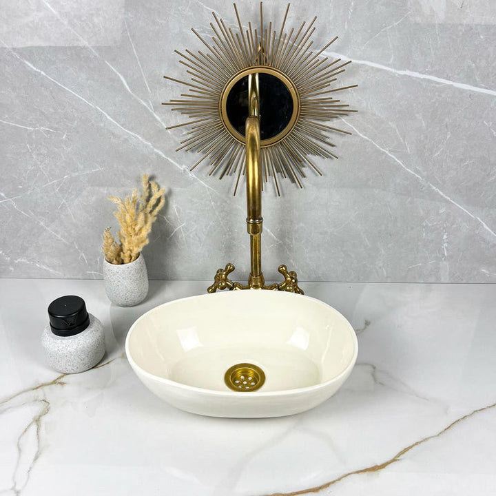 Handcrafted Oval Ceramic Sink #5