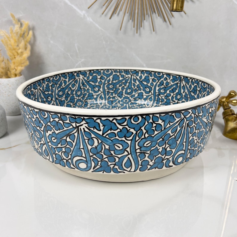  Handmade Moroccan Ceramic Sink #56