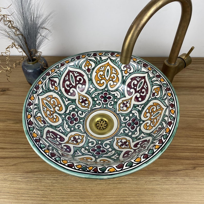 Handmade Moroccan Ceramic Sink #269