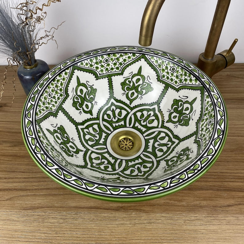 Handmade Moroccan Ceramic Sink #268