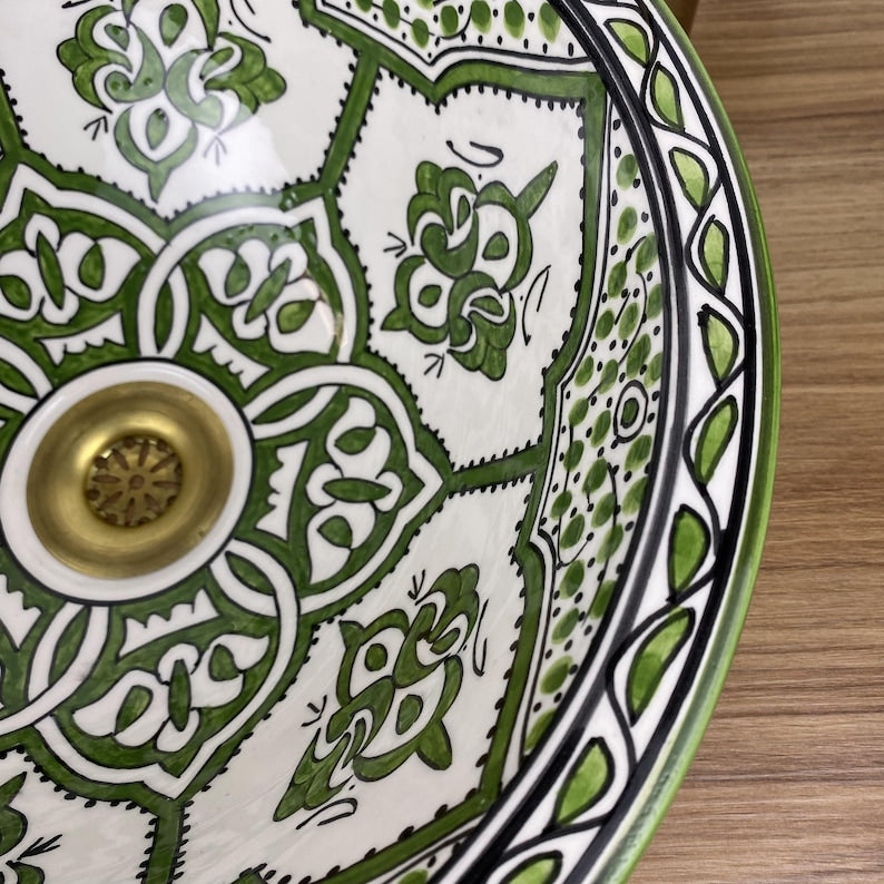 Handmade Moroccan Ceramic Sink #268