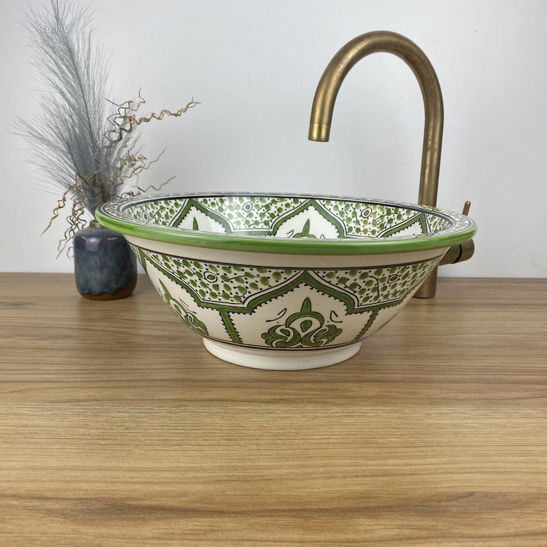 Handmade Moroccan Ceramic Sink #268