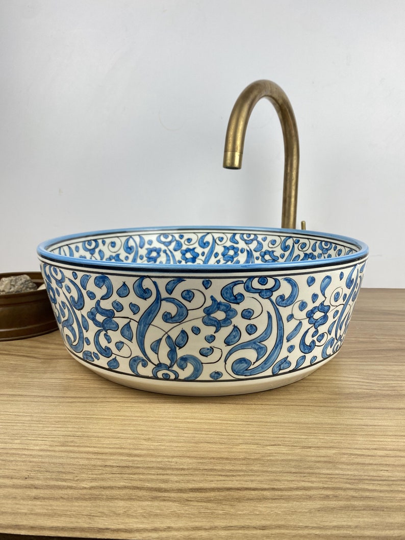Handmade Moroccan Ceramic Sink #244