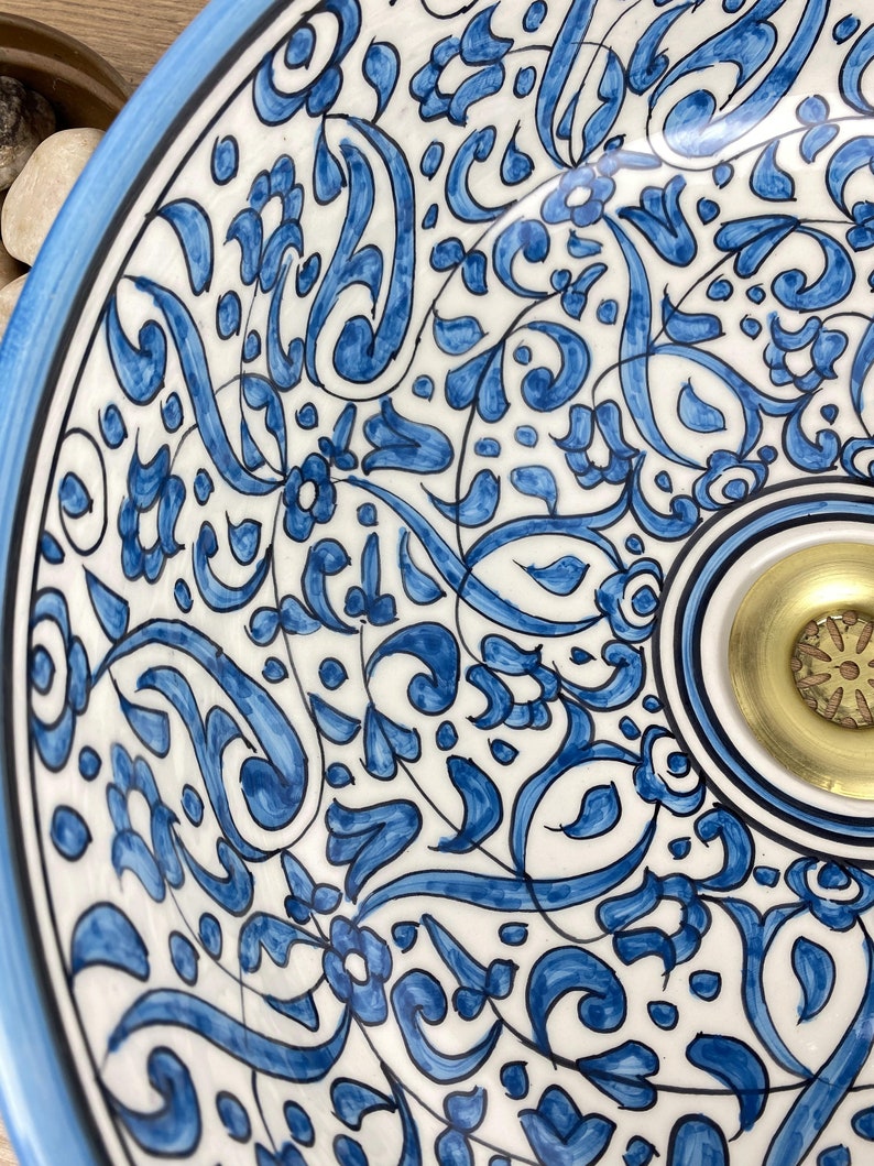 Handmade Moroccan Ceramic Sink #244