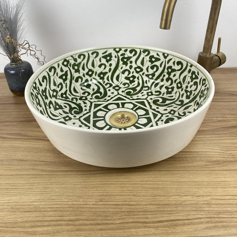 Handmade Moroccan Ceramic Sink #242
