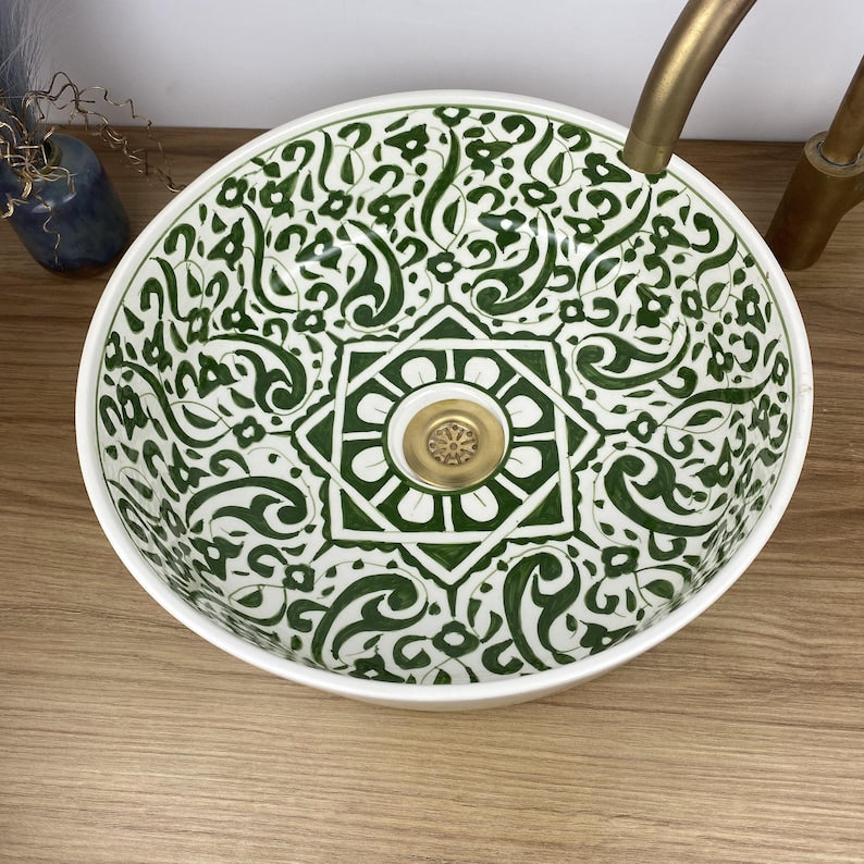 Handmade Moroccan Ceramic Sink #242