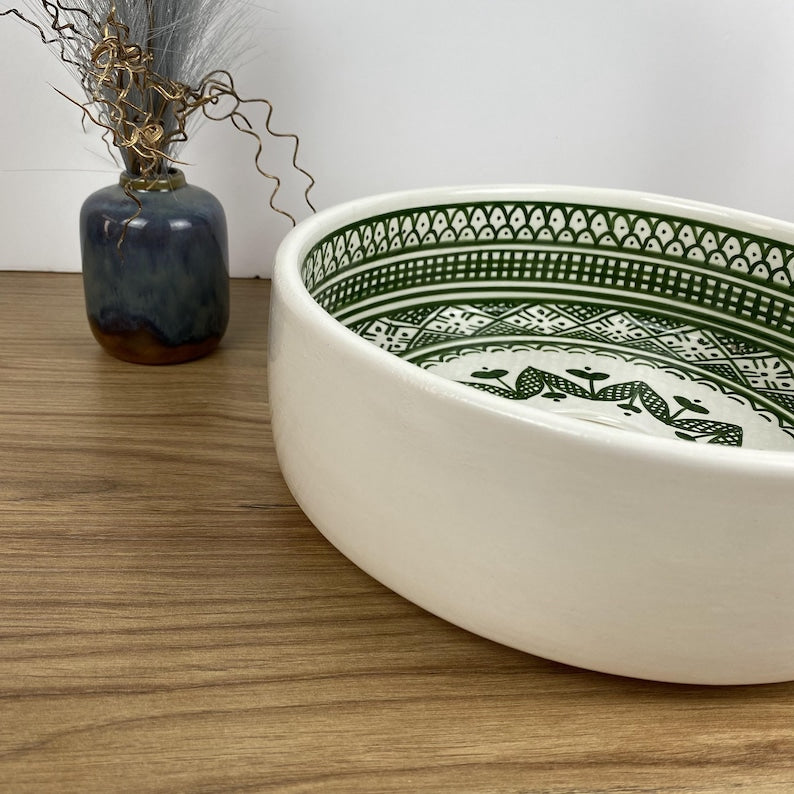 Handmade green sink | Beautiful unique moroccan sink for bathroom #246