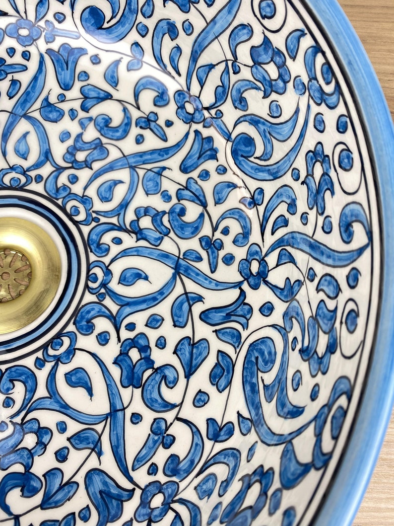 Handmade Moroccan Ceramic Sink #244
