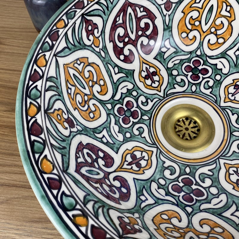 Handmade Moroccan Ceramic Sink #269