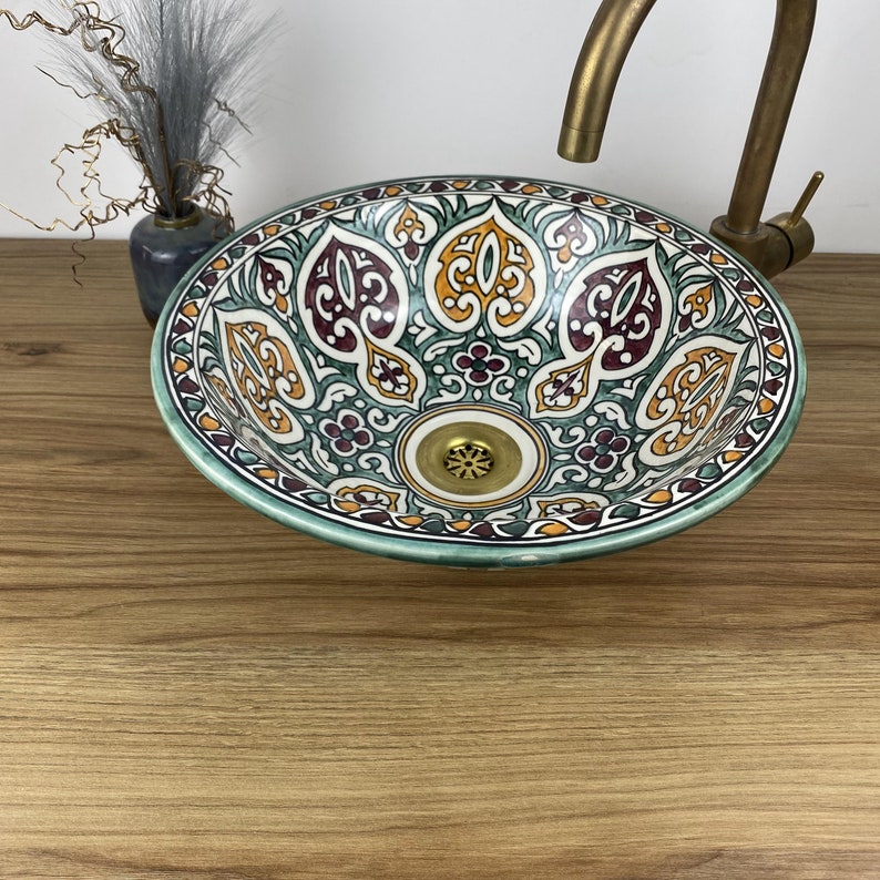 Handmade Moroccan Ceramic Sink #269