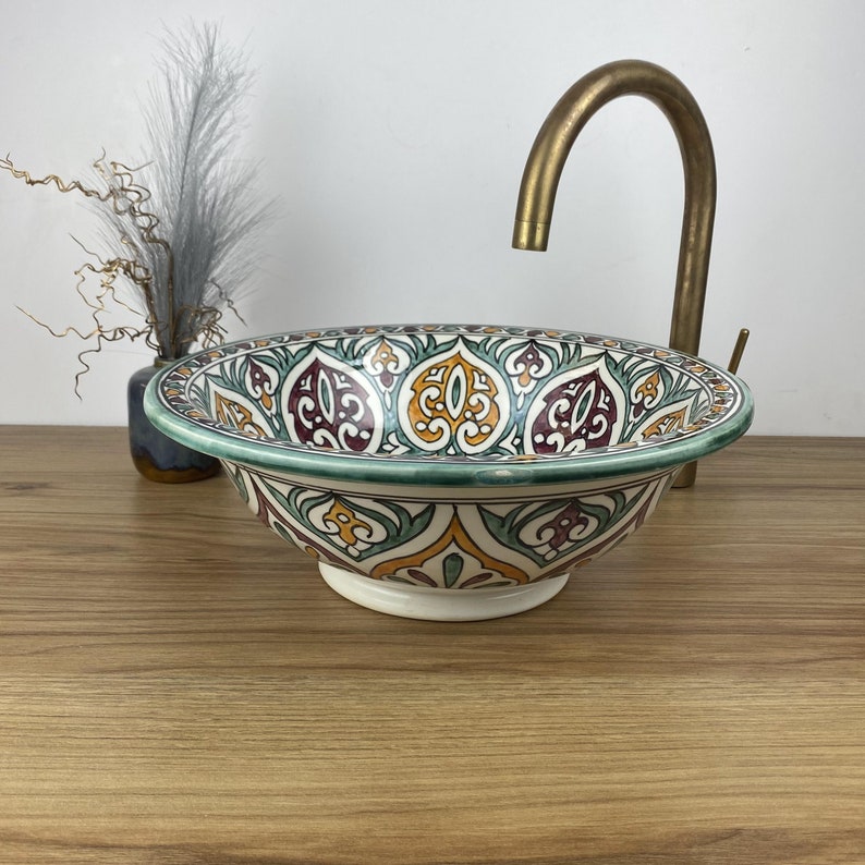 Handmade Moroccan Ceramic Sink #269