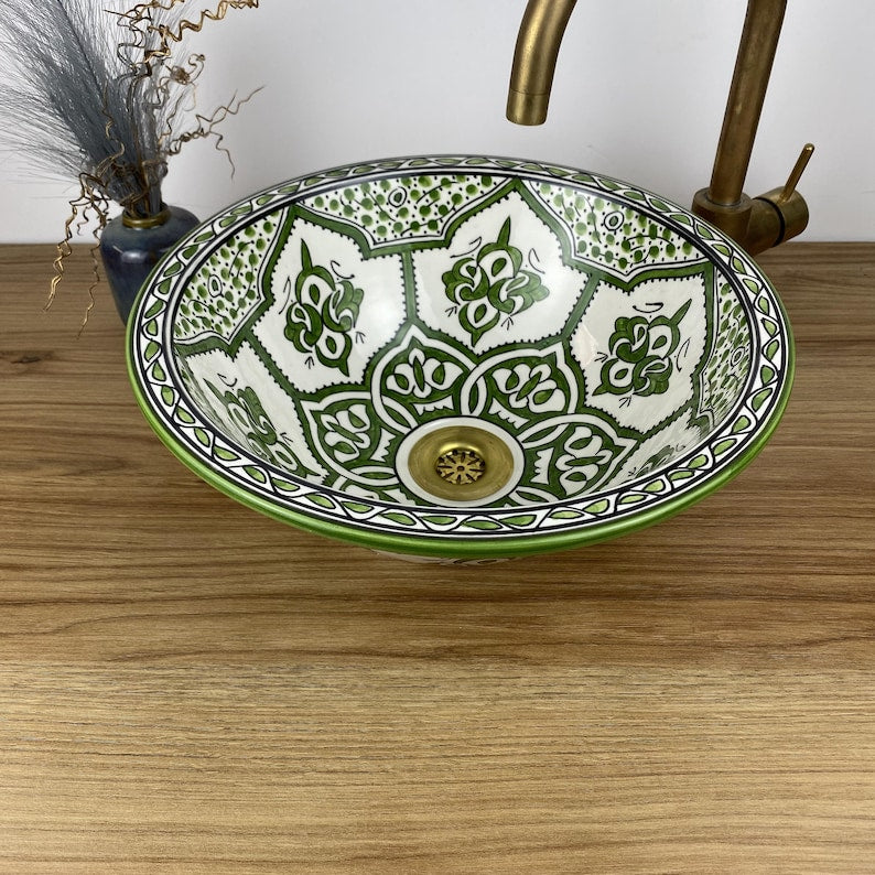 Handmade Moroccan Ceramic Sink #268