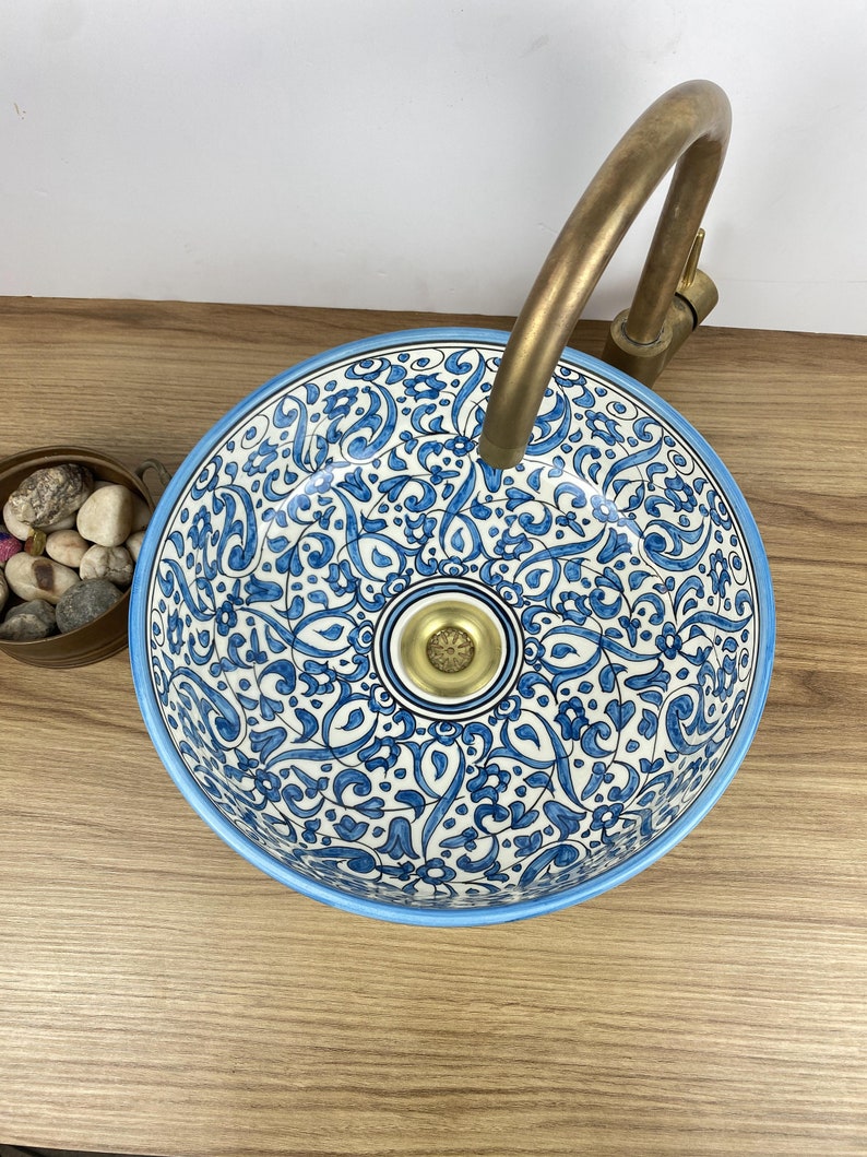 Beautiful handmade bathroom sink | Stylish moroccan sink for bathroom #244