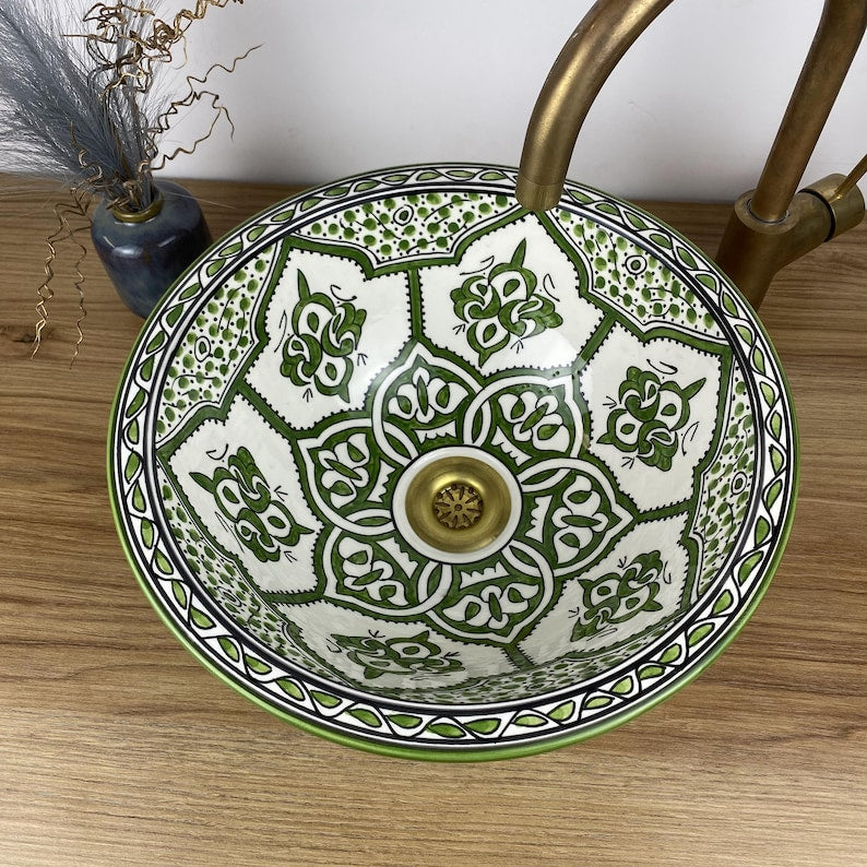 Handmade Moroccan Ceramic Sink #268