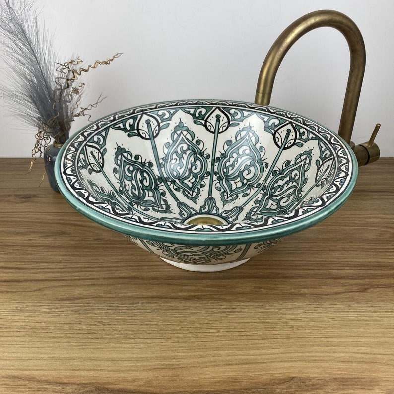 Handmade Moroccan Ceramic Sink #265