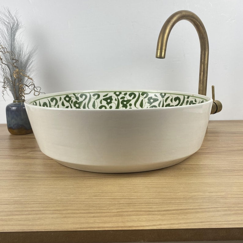 Handmade Moroccan Ceramic Sink #242