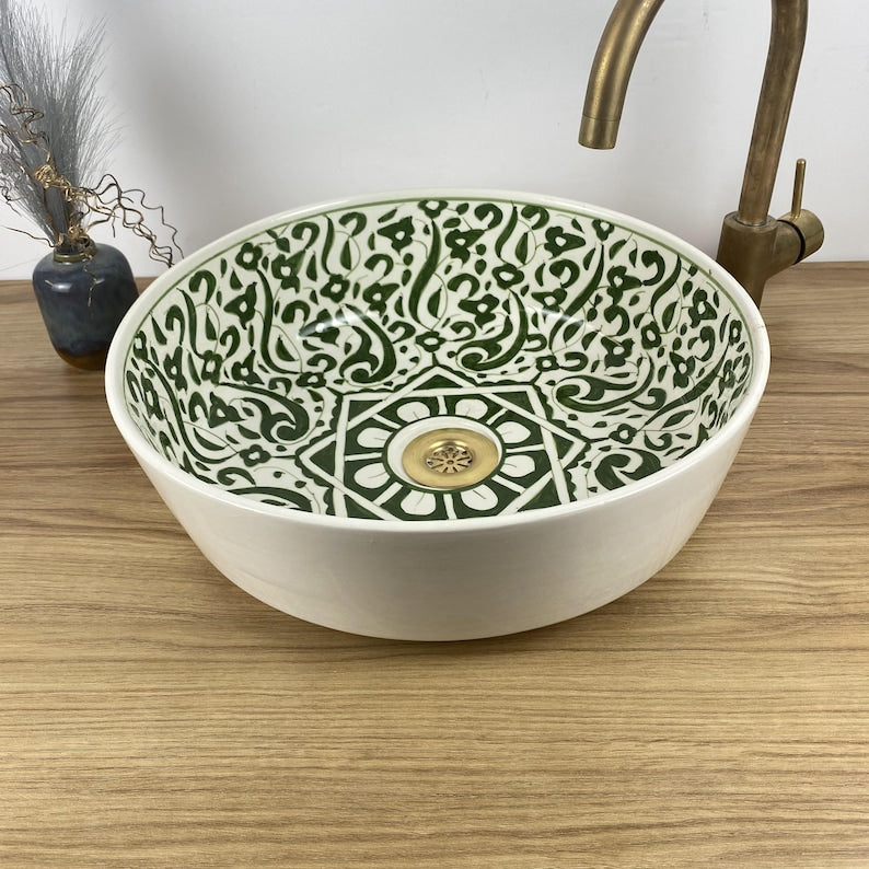 Handmade Moroccan Ceramic Sink #242