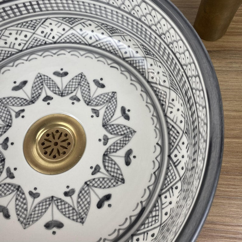 Handmade Moroccan Ceramic Sink #245