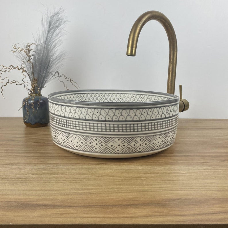 Handmade Moroccan Ceramic Sink #245