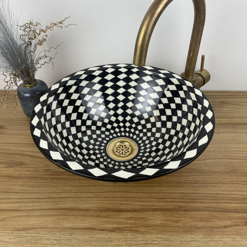 Handmade Moroccan Ceramic Sink #250